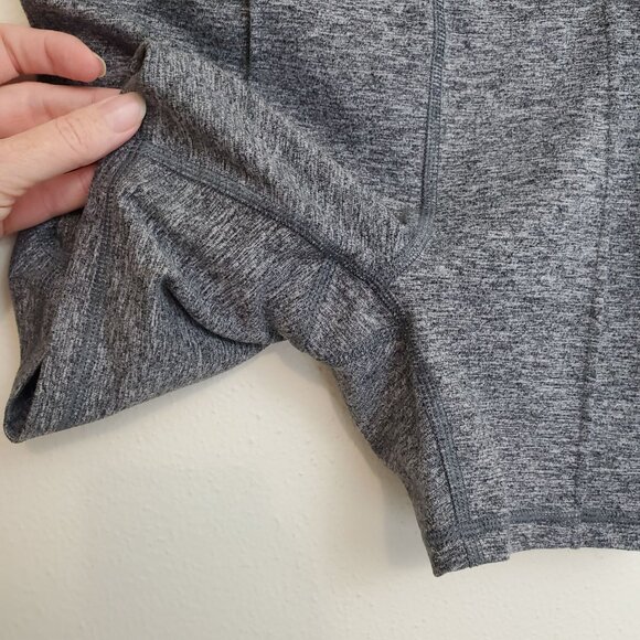 GapFit Brushed Tech Jersey bike shorts in black heather - Picture 5 of 9